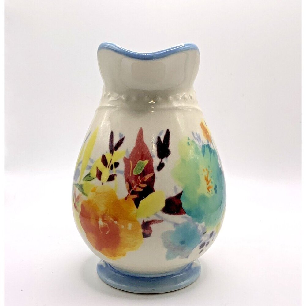 Pioneer Woman Willow Mini Pitcher 11.4 Oz Cream Milk Stoneware - Picture 2 of 6